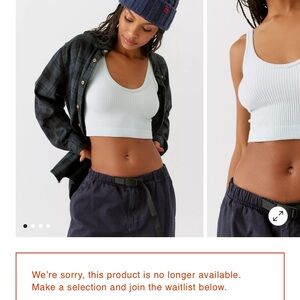 Urban outfitters out from under seamless ripped tank top in light blue